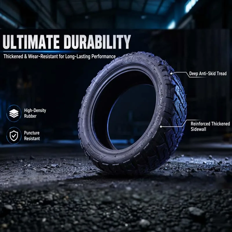 

85/65-6.5 Vacuum Off-Road Tire for Kugoo M4/Zero 10X/Kaabo Mantis, Anti Puncture High Grip, Shock Absorb Replacement