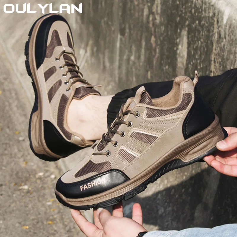 Oulylan Outdoor Hiking Shoes Mountain Climbing Sport Male Hunting Trekking Sneaker for Shoes Breathable Non Slip