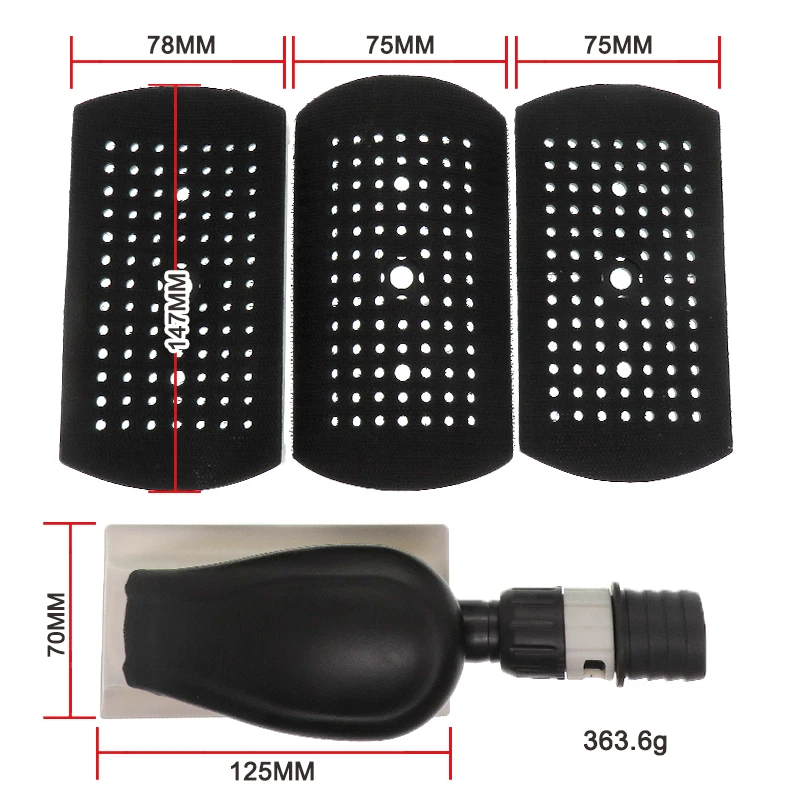 Imagem -03 - Mão Lixar Bloco Kit com Almofada de Substituição Multipurpose Sander Tool Hook And Loop Carro Polimento Madeira Lixar 275 x 492