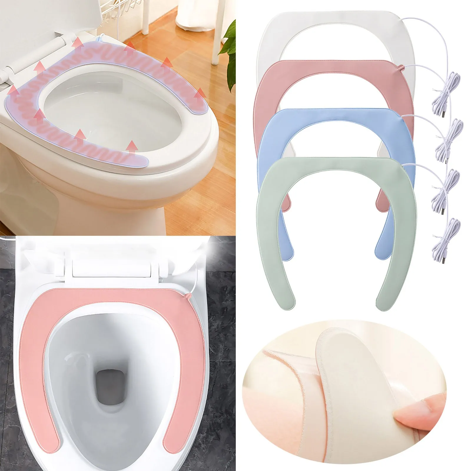 Smart Usb Heated Warmer Toilet Seat Cover Pad Constant Temperature Heating Toilet Seat Covers Cushion Bathroom Decorations