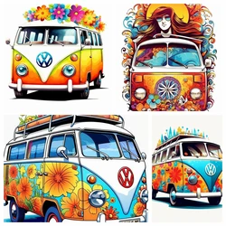 PYABPD Cartoon Bus Colorful Diamond Painting Set Cross Embroidered Rhinestone Handmade Mosaic Designer Art Home Decoration Gift