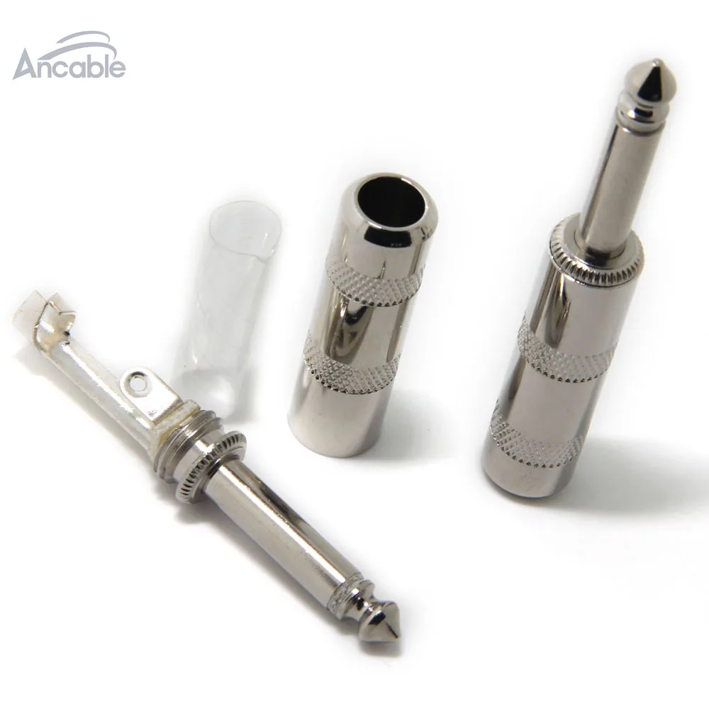 1/4 "TS جامبو المقابس لحام نوع للجيتار ، أداة ، المتكلم/ميكروفون/التصحيح كابل-6.35 مللي متر ذكر 1/4 بوصة الهاتف التوصيل