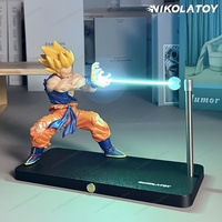 In Stock Nikolatoy Dragon Ball Kakarotto Son Goku Kamehameha Wave Magnetic Light Lamp Model Ornament Anime Peripheral Gifts Toys