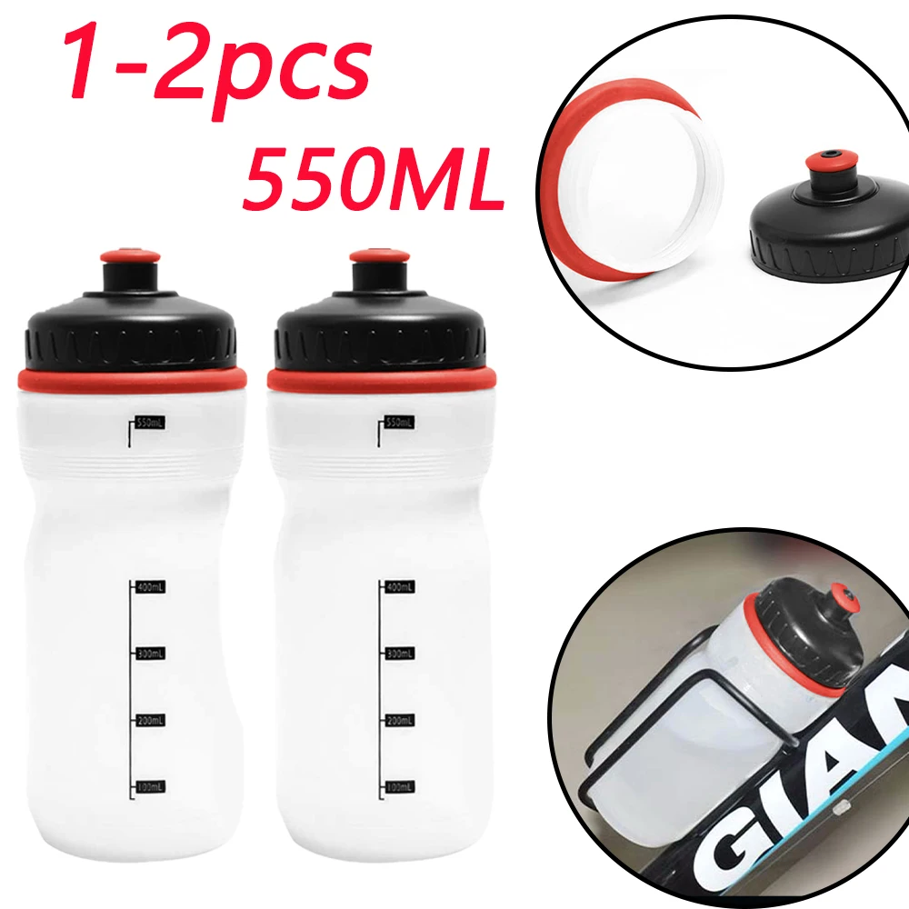 1/2pcs 550ML Mountain Bike Water Drink Bottle BPA-Free Sport Drinking Cup Leak Proof Lightweight Drinkware Sports Running Riding