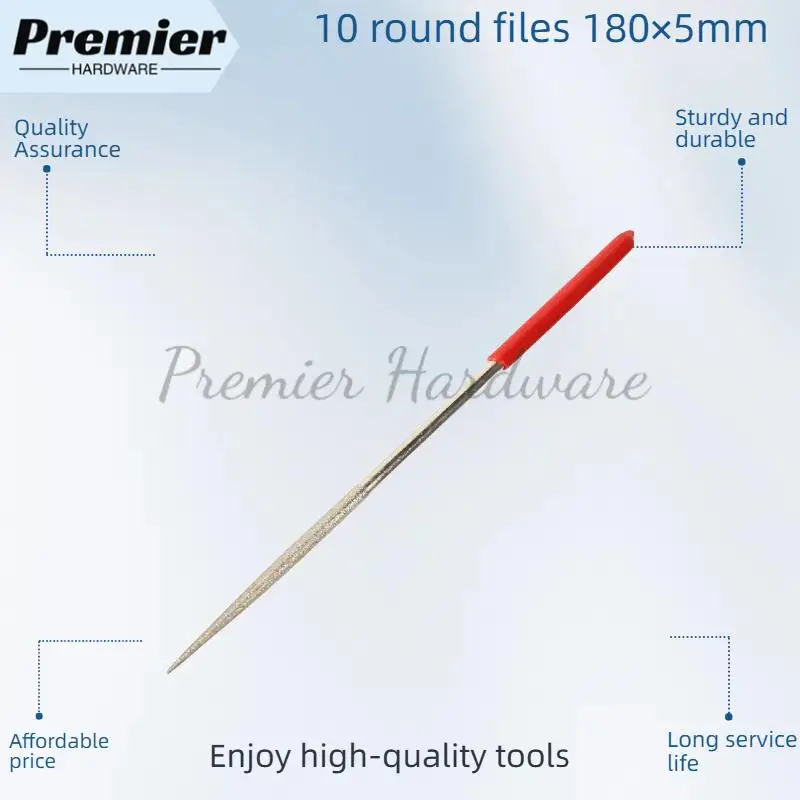 

Diamond/Shaping/Round Files (10pcs, 180×5mm): Essential for Jewelry Making—Shapes Metal Blanks & Refines Delicate Jewelry Edges