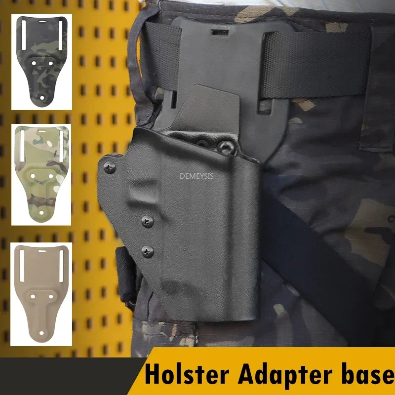 Tactical Leg Holster Adapter Platform Durable Airsoft Shooting Hunting Drop Leg Gun Holster Adapter Base Waist Platform Loop