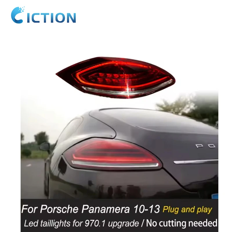 par de luces traseras LED para Porsche Panamera, accesorios para coche, luces traseras 970.1 2010-2013, luces dinámicas de arranque, señal de giro