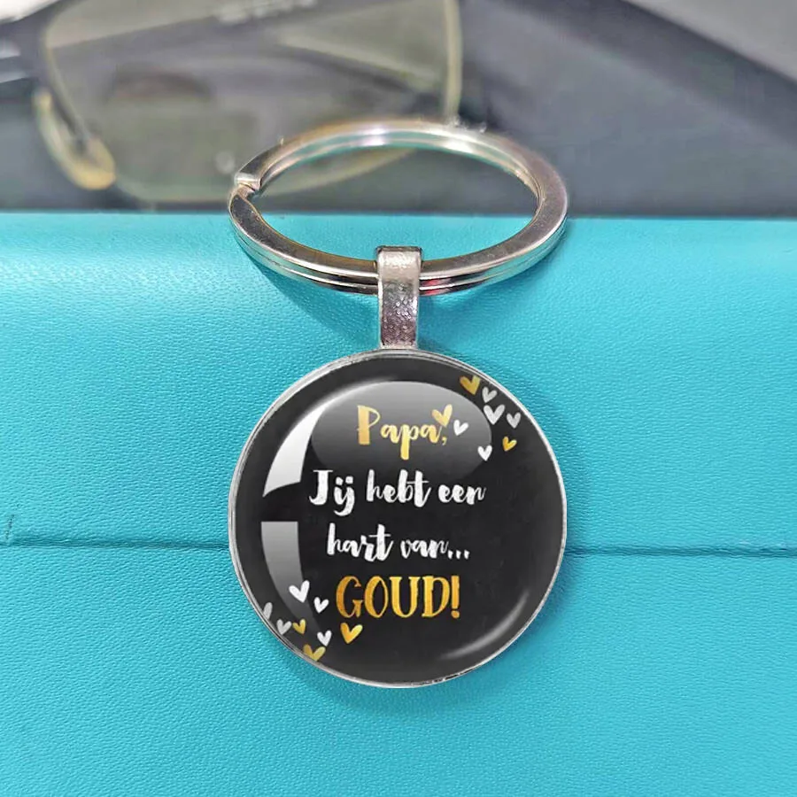 Thank You Dear Teacher Glass Keychain Dutch Style Creative Bag Pendant Gift For Teacher Appreciation