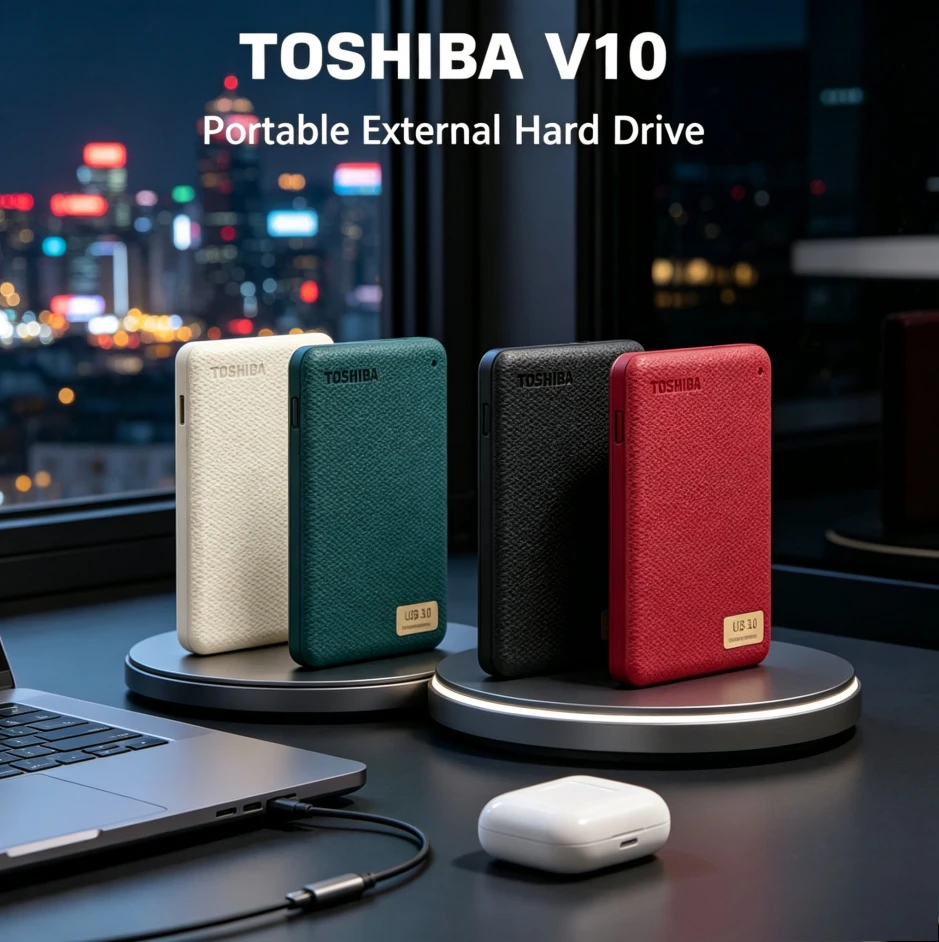 

Toshiba V10 Canvio Advanced Mobile External Hard Drive 2.5" USB3.0 High Speed 1TB 2TB HDD For Computer Laptop Data Backup