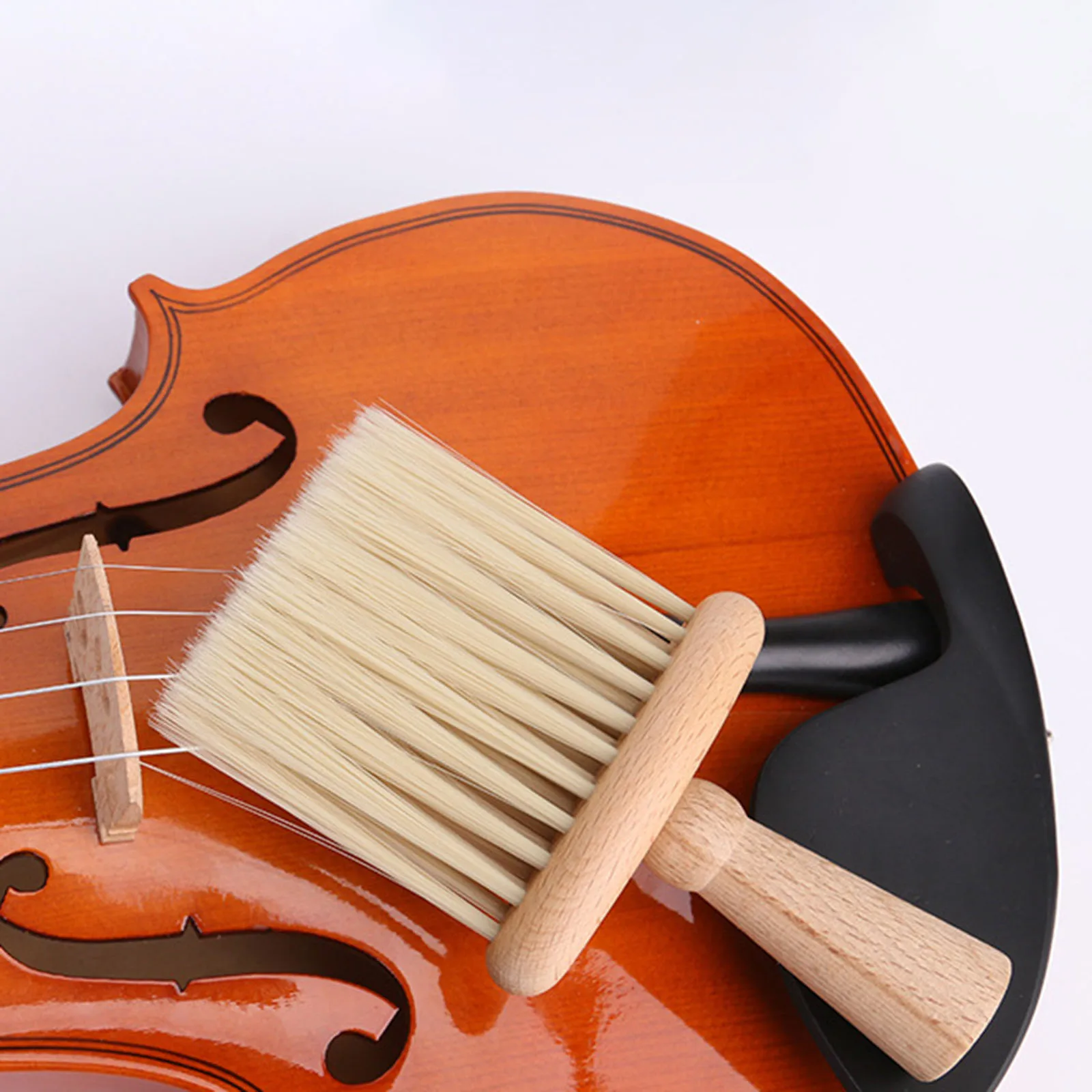 Guzheng Cleaning Brush Soft Bristles Ukulele Violin Brush Small Guitar Cleaner Brush Cleaning Tool for Musical Instrument