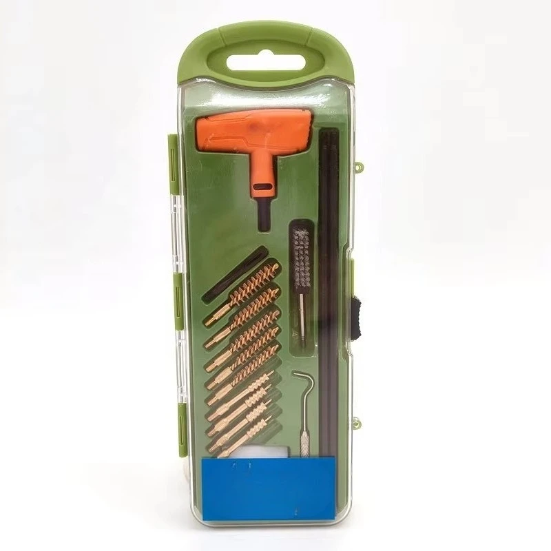 5 Groove Steel Handle  Cleaning Kit Fit 6.5mm 6X .223 .270 .243 .308 Cal Portable With Storage Bag Halloween Outdoor Tackle