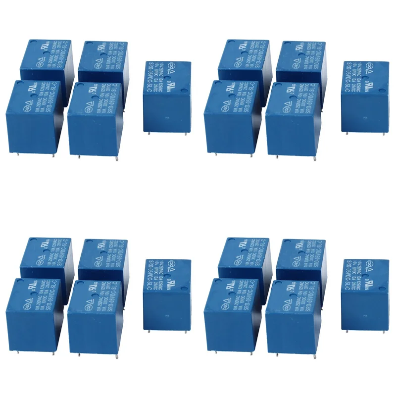 T82C Hot Sale-20 Piece 5V DC Mini Power Relay PCB Type Power Relay