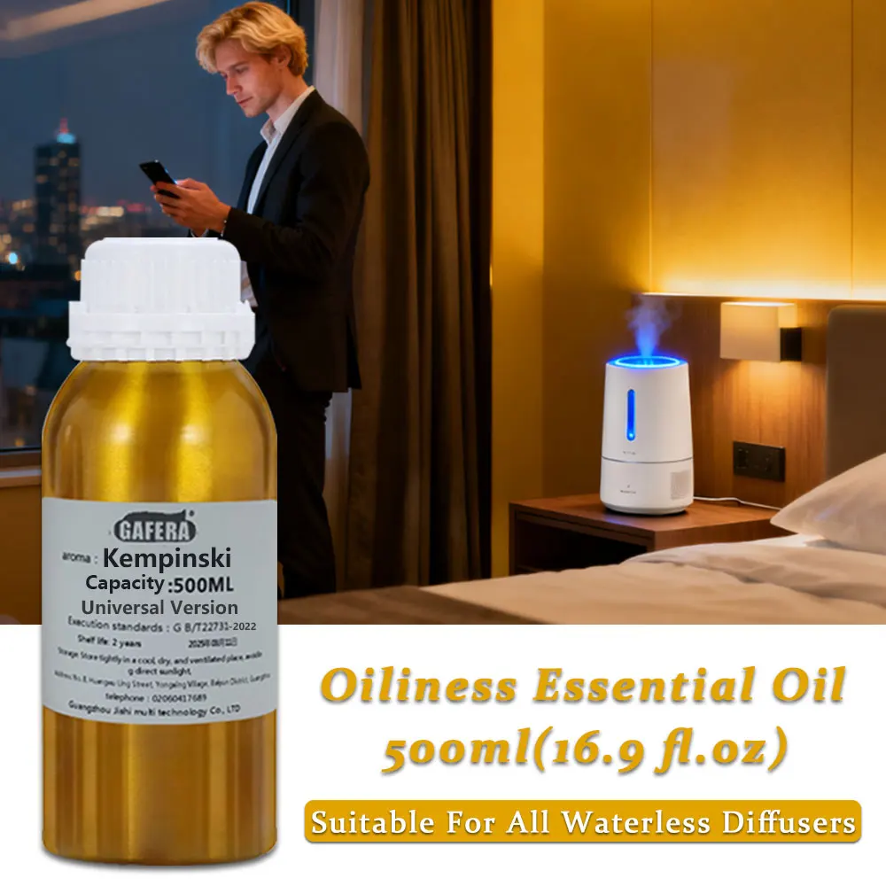 GAFERA 500ml(16.9 fl.oz) Kempinski Essential Oil - For All Waterless Diffuser, Hotel Diffuser Supplement Aromatherapy Oil