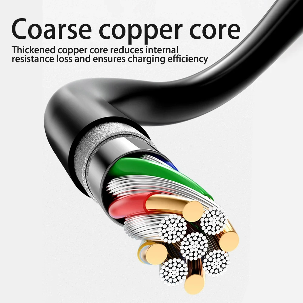 Multifunctional 3 in 1 Fast Charging Data Cable 100W For iPhone Xiaomi Huawei Micro USB Lightning Multiple Port Charging Cord