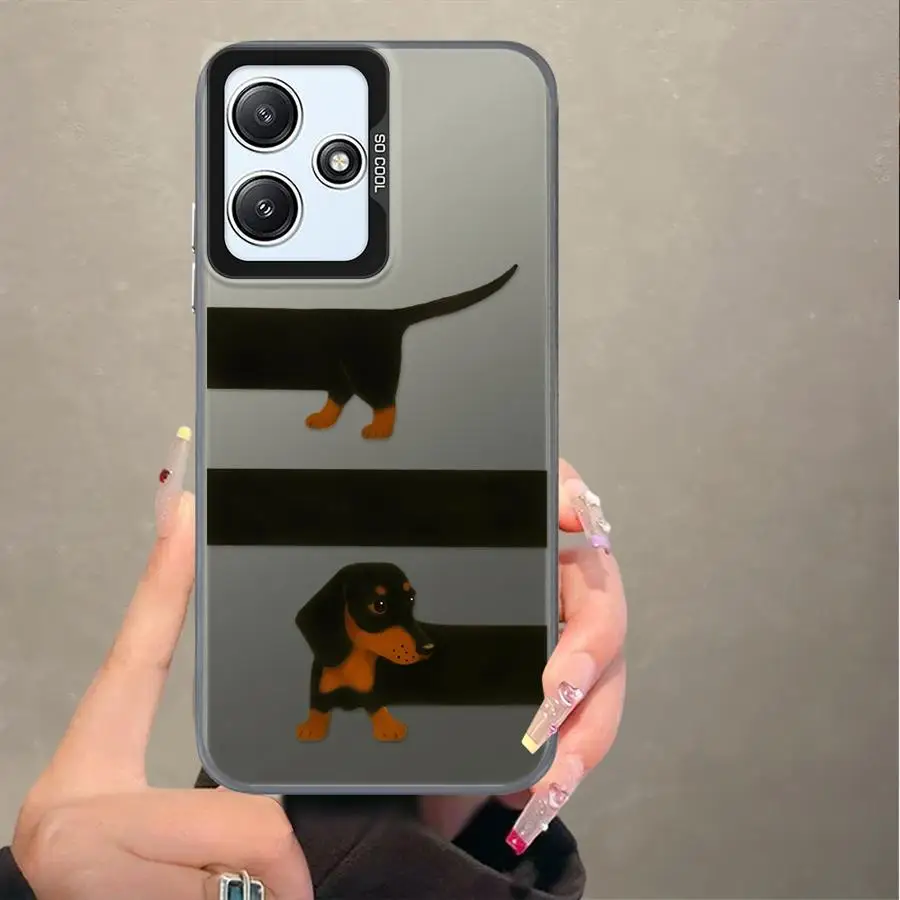 Чехол с красным рисунком таксы для Xiaomi Redmi 13 14C A3x 13C 12C A4 12 A1 A3 A2 Plus Soft Shell