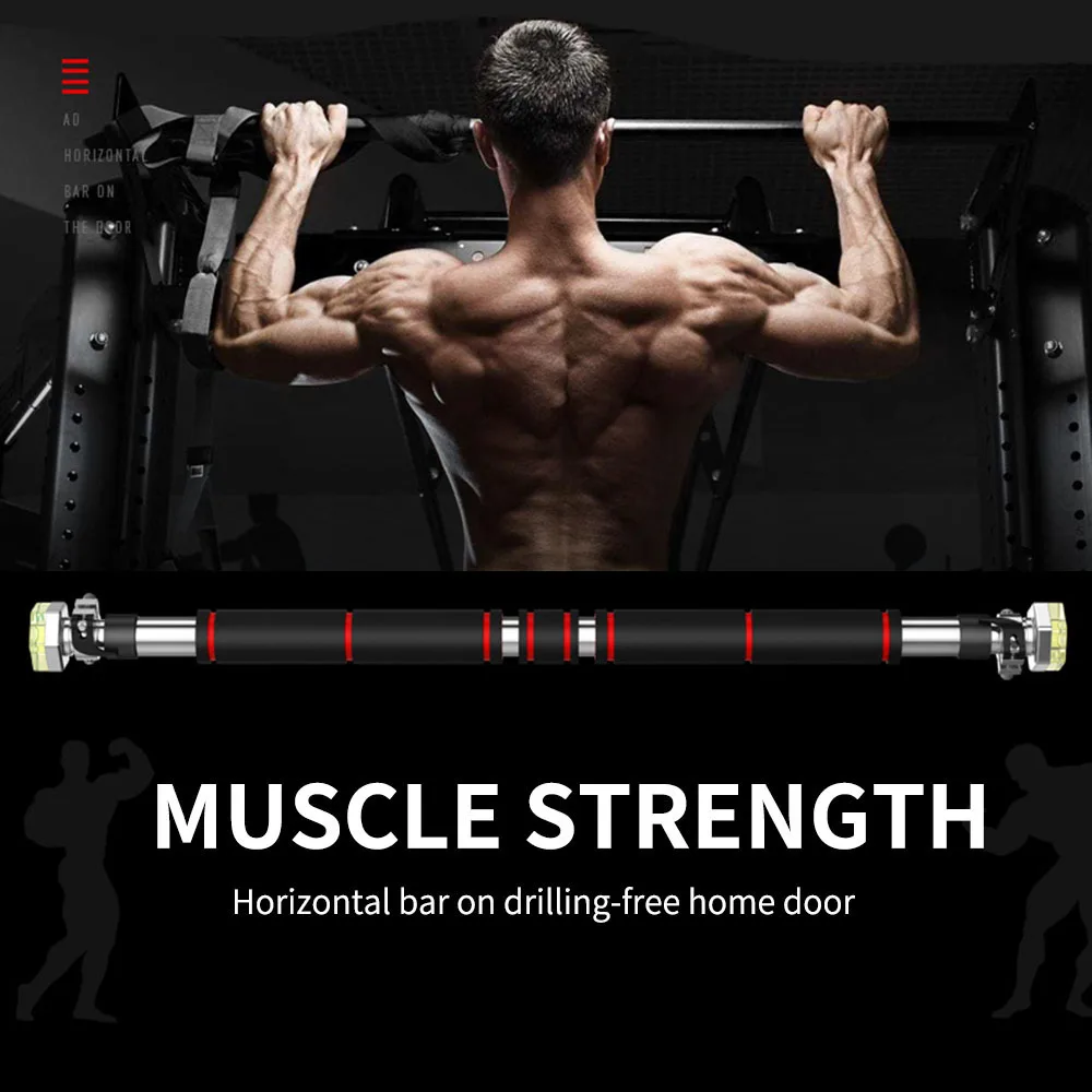 Adjustable Door Wall Horizontal Bar Indoor Gym Pull-up Horizontal Bar Punching Free Fitness Pull Up Bars Muscle Train Equipment