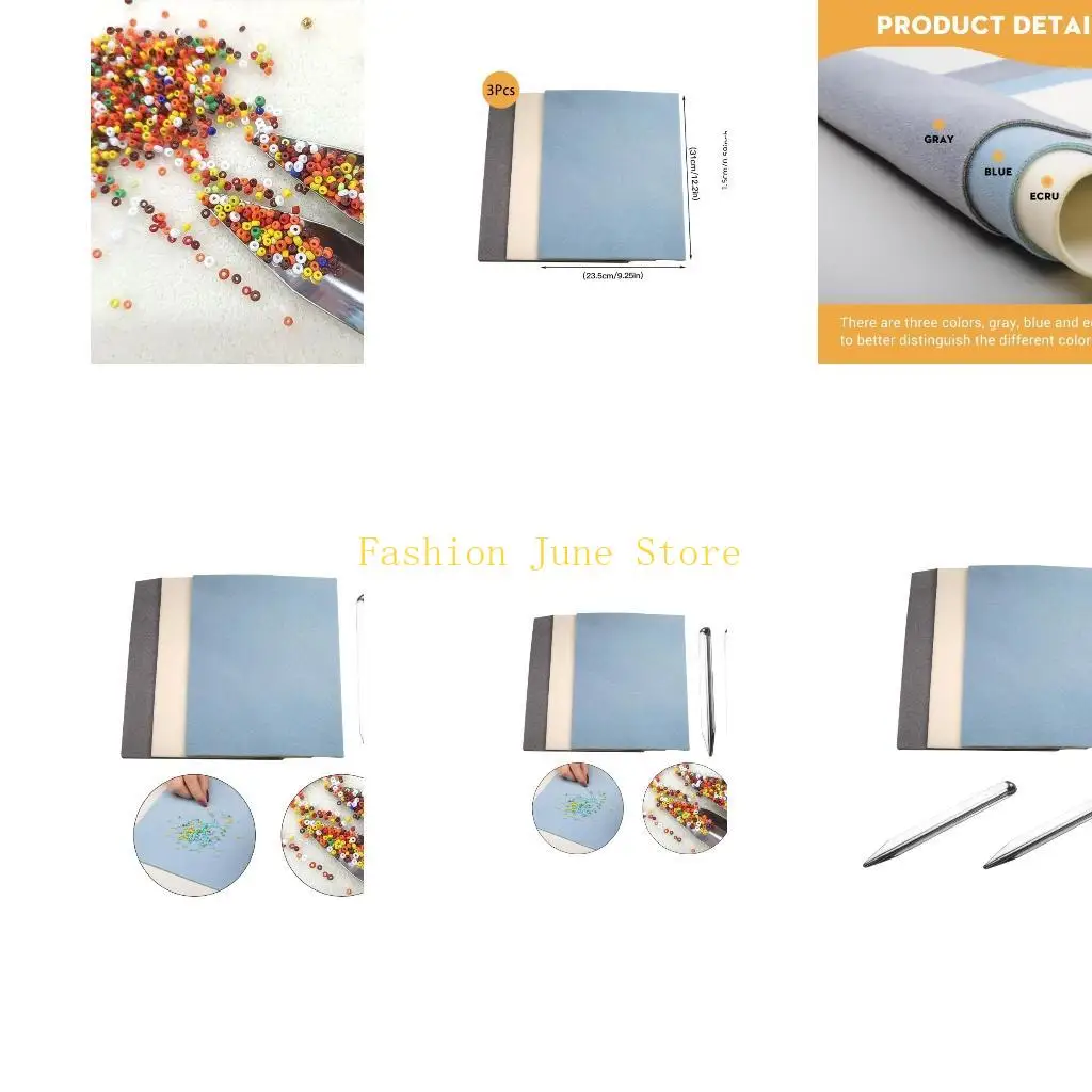 

N5KA Multipurpose Bead Work Mats Set of 5 Crafting Supplies Household Use Surfaces