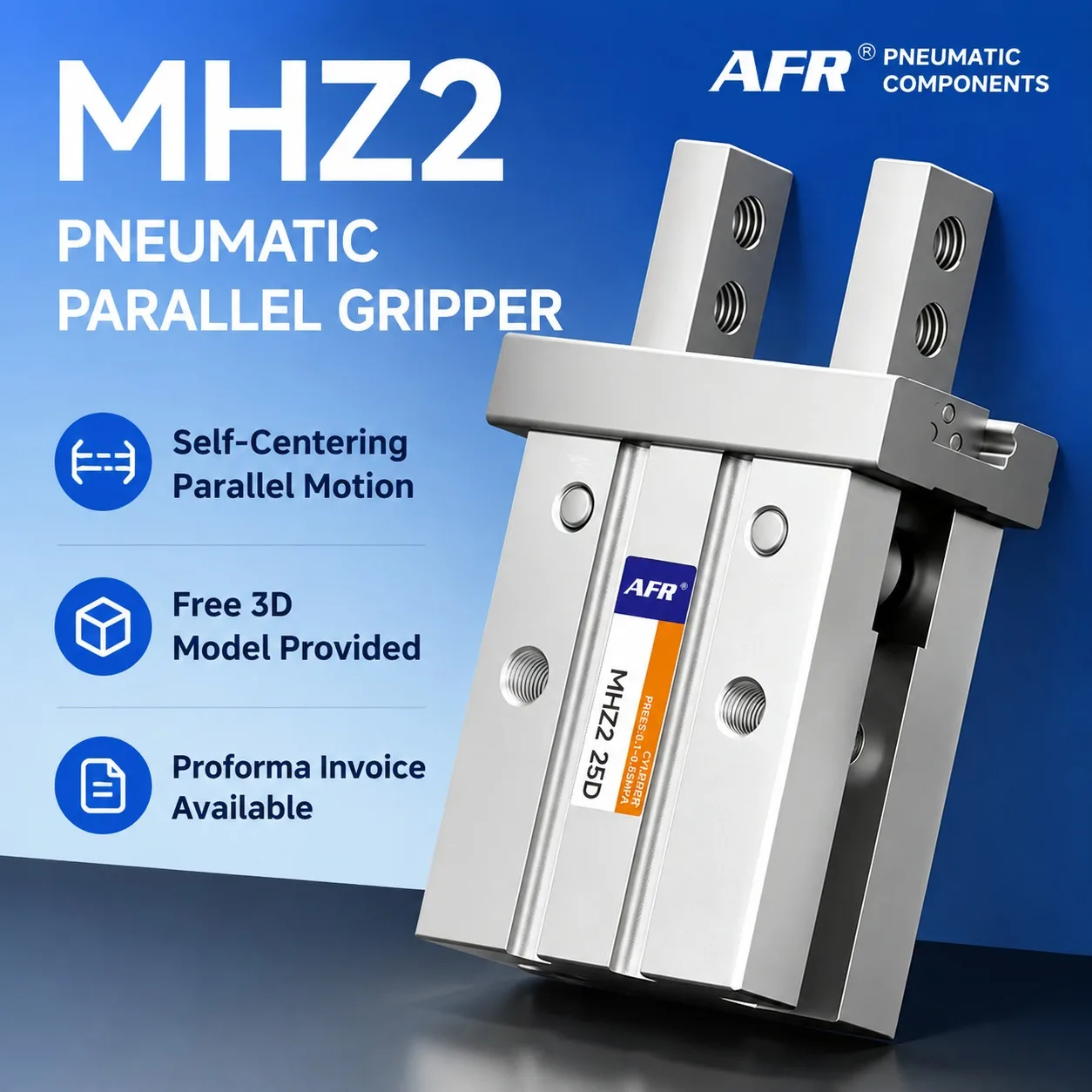 MHZ2-10D 16D 20D 25 Magnetic Pneumatic Gripper 2 Jaw Finger Cylinder Parallel Air Gripper Clamp Cylinder Bore 10mm Double Acting