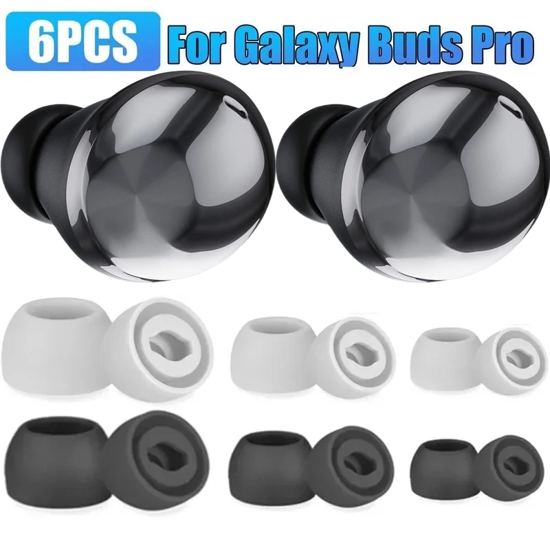 1/2/3Pairs Replacement Ear Tips Silicone Ear Cap For Samsung Galaxy Buds Pro Wireless Earbuds Earplug Reusable Eartips S M L