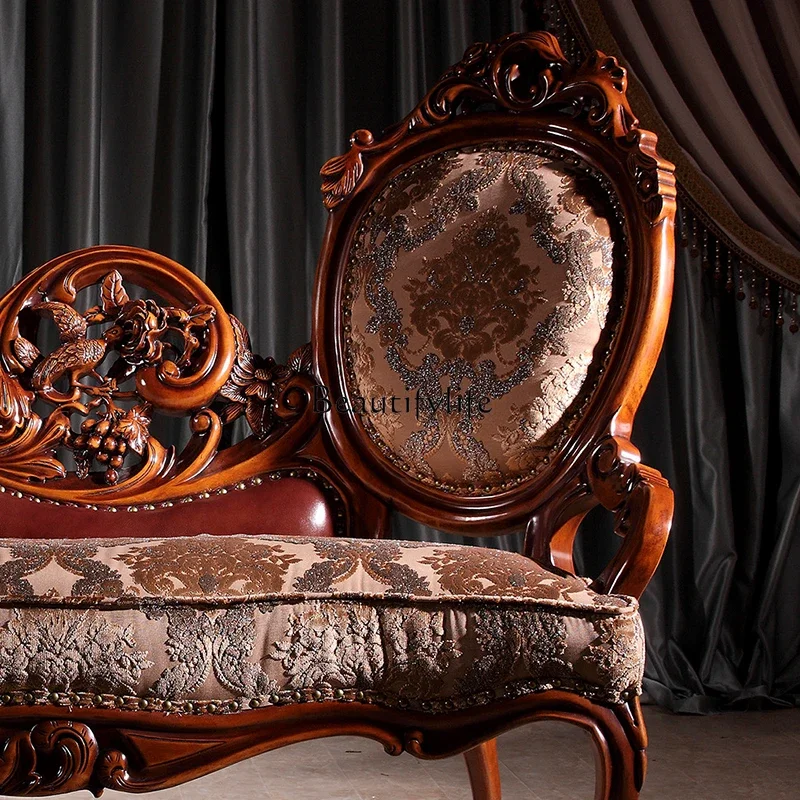 13Custom Solid Wood Concubine Home Living Room Sofa Classical High-End Luxury Recliner