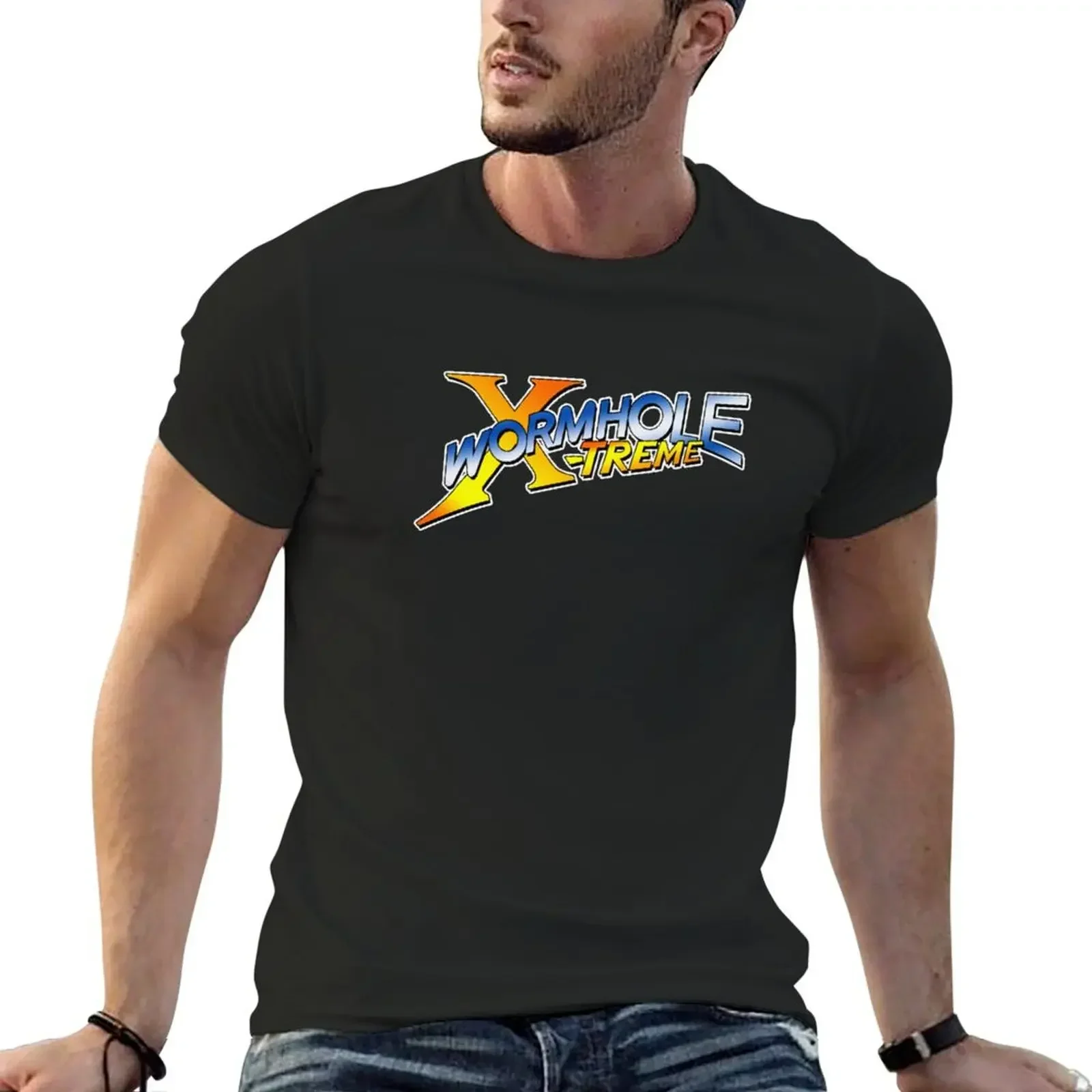 Wormhole Xtreme Slim Fit T-Shirt street wear blue archive slim fit t shirts for men