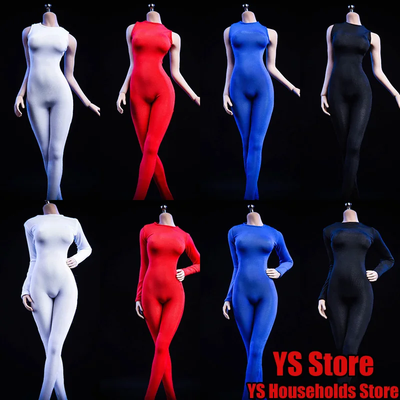 

VSTOYS 19XG38 1/6 Female Soldier Sleeveless One Piece Bodysuit 19XG37 Elastic Tight Jumpsuit Clothes Accessory Fit 12" Figure