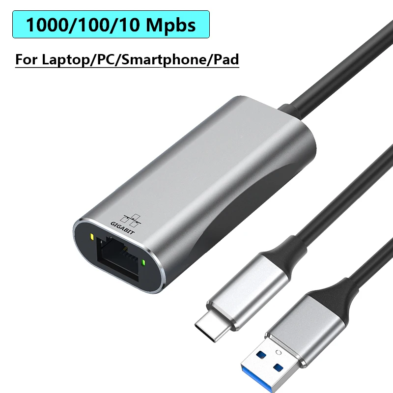 Usb c usb zu ethernet adapter rj45 zu usb c thunderbolt 3/typ-c gigabit ethernet lan netzwerk für macbook pc laptop smartphone