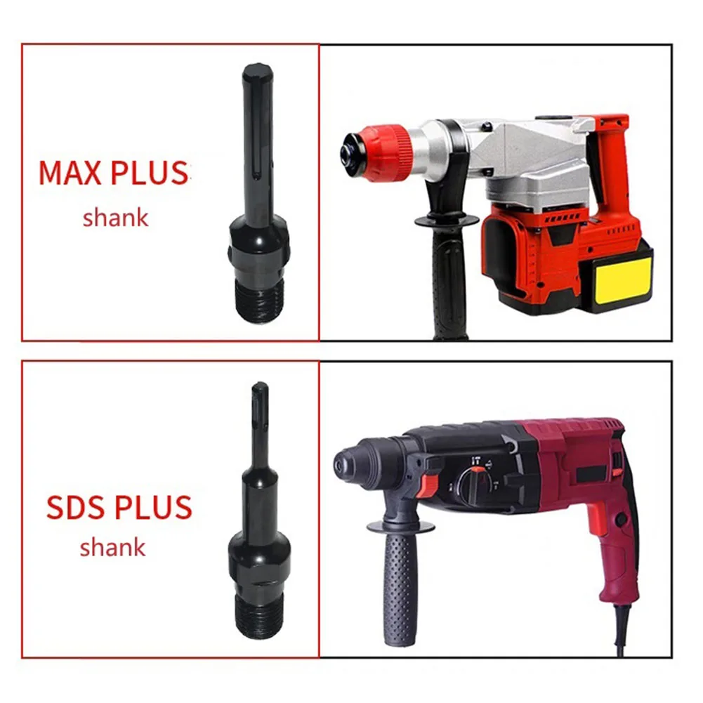 Diamond Core Drill Bit Adapter Connecting Rod 1-1/4 UNC Thread 1/2 BSP To SDS PLUS MAX Connection Shank For Electric Hammer