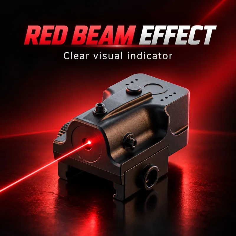 Nylon Mini Beam Indicator with Stable Lock, Four-way Tunable Rail Mount Ornament for Hobby Model