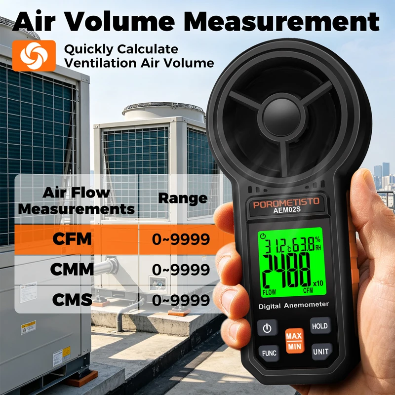 AEM02S 디지털 풍속계, 휴대용 풍속 측정기, 백라 - Anemometer Digital Wind Speed 리뷰 및 가격