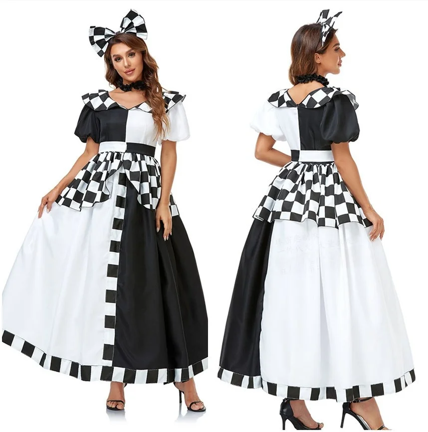 Loween Alice – jupe princesse Ch Board, Costume de reine, motif animé, Costume de scène ethnique traditionnel pour femmes