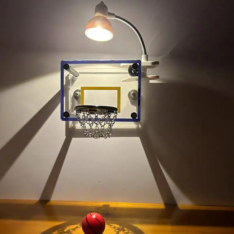 Mini Basketball Hoop Basketball  Cute Mini Basketball Hoop Wall Decor with  5 Balls For Desktop Table Wall Decoration
