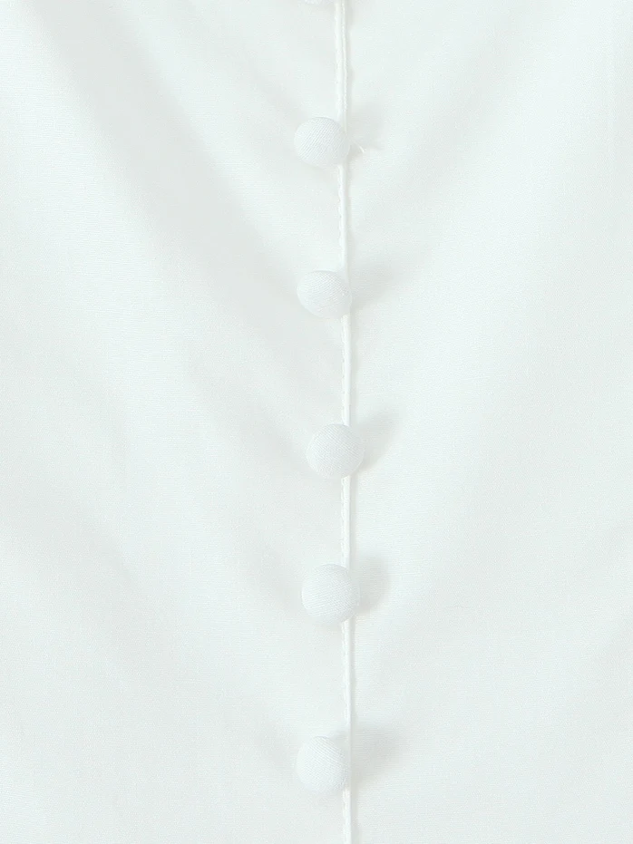 Fre doux blanc noeud épissure Strapl longue Dr minceur taille haute a-ligne robe d'été Ele Dra jupe