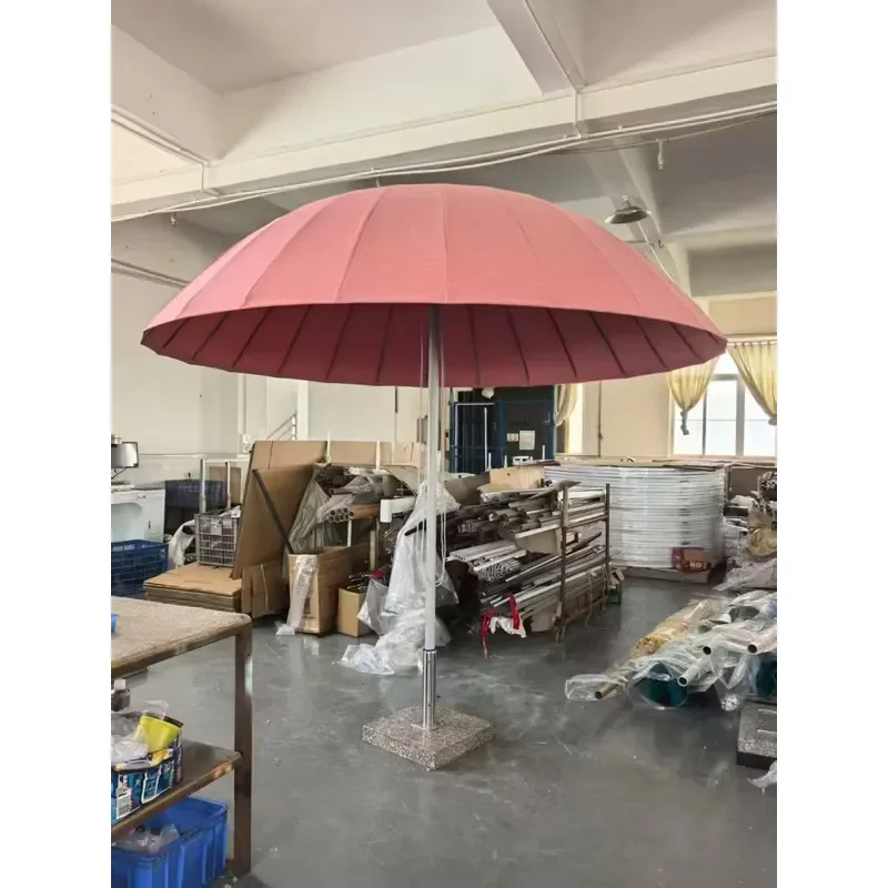 Modern Design Waterproof Lightweight UV Protection Outdoor Furniture Business Umbrella Aluminum Construction Marble Base for