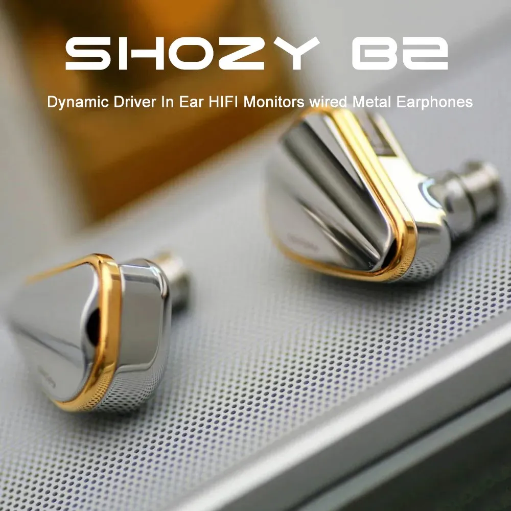 

Shozy B2 Dynamic Driver In Ear HIFI Monitors wired Metal Earphones Earbuds Music Headphone Detachable Cable 0.78mm 3.5mm 2Pin