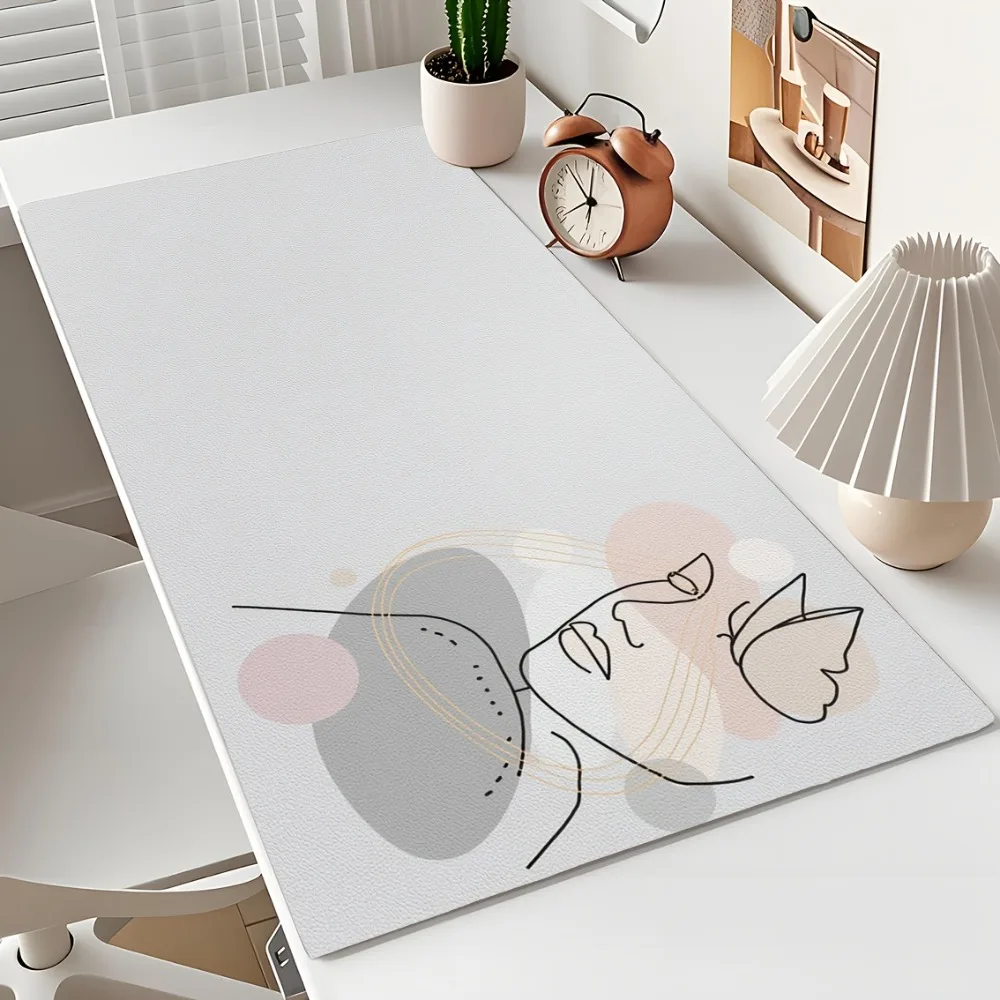 CIFBUY Diatomite Mouse Pad Solid Color Elegant Cat Floral Design Desk Mat Decorative Desk Protector Home School Office