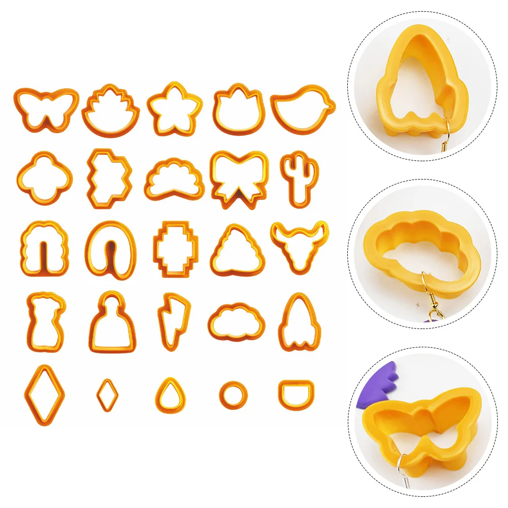 

25 Pcs Modeling Earring Molding Tool Polymer Clay for Earrings Plastic Air Dry Shapes