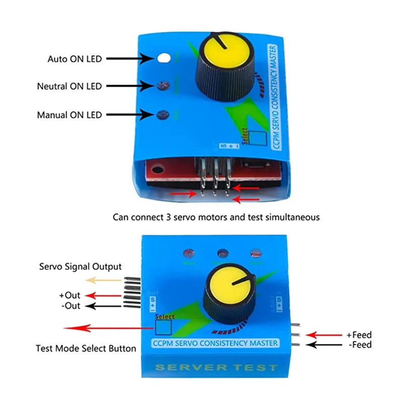 RC Servo Tester 3CH Digital Multi ECS consistenza Speed Controller Checker regolazione sterzo CCPM per RC elicottero barca