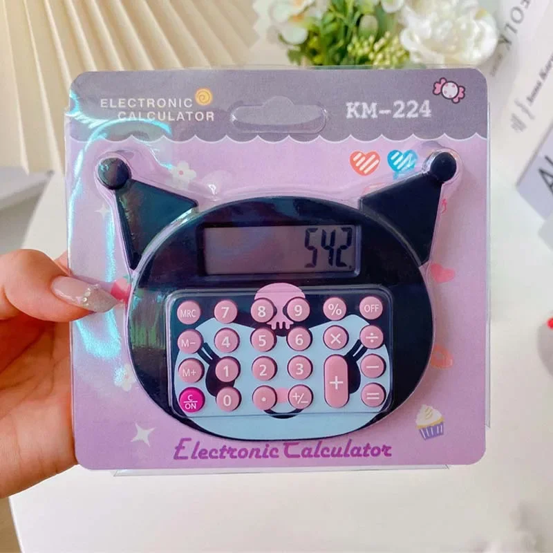 Miniso Sanrio, Hello Kitty Kuromi Kawaii аниме калькулятор Математика класс Канцтовары детская игрушка офис студенческий калькулятор подарок