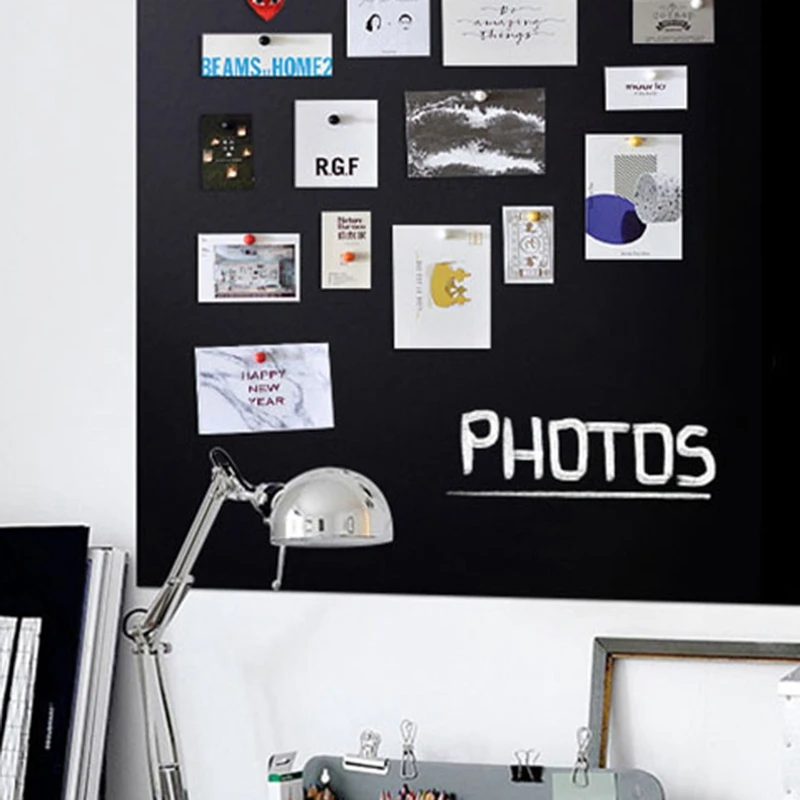 Quadro magnético removível auto-adesivo para crianças, quadro branco verde, giz, desenho, quadro de notas, escritório, adesivos de parede, 45x100cm