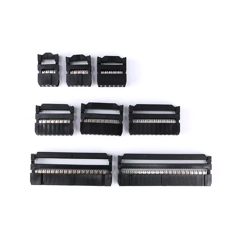 20pcs JTAG IDC Socket Kit 2.54mm ISP Plug Female Dual Row Connector FC-6/8/10/14/16/20-50P For Ribbon Cable Connector