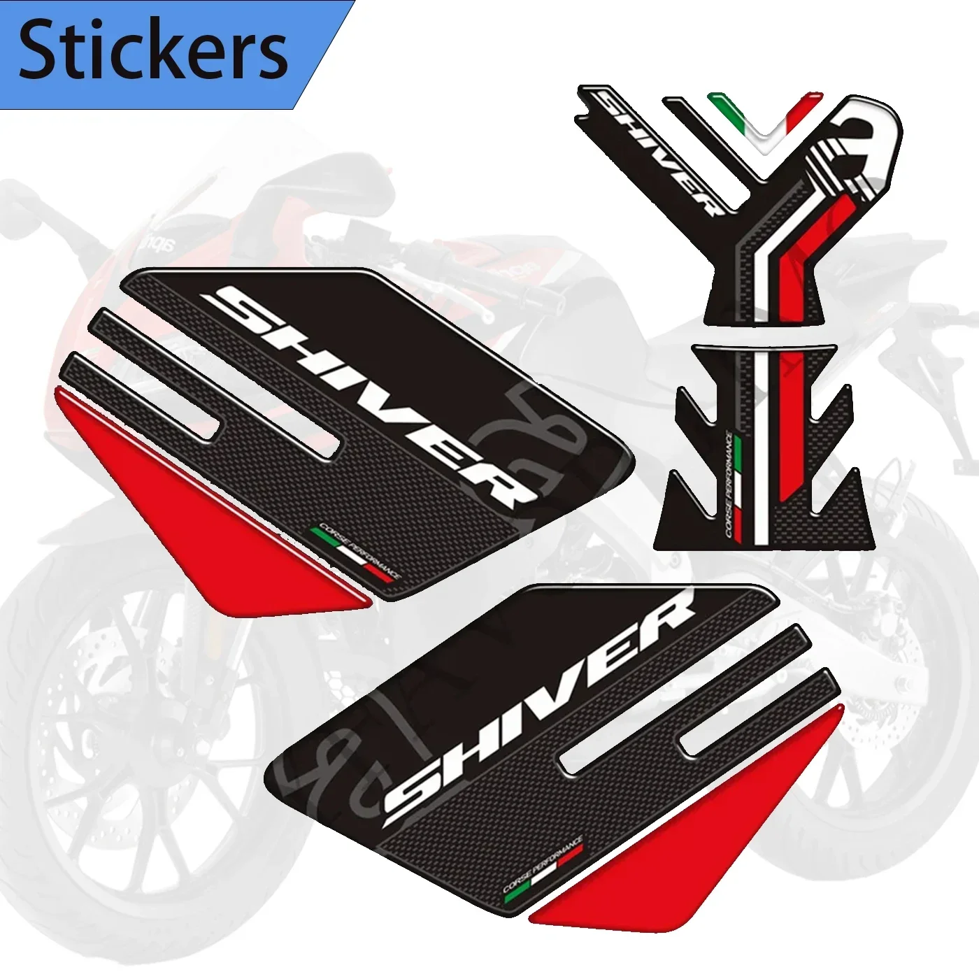 Motorcycle For Aprilia SL 750 900 Shiver Tank Pad Grips Gas Fuel Oil Kit Knee Decals Protector 2018-2022