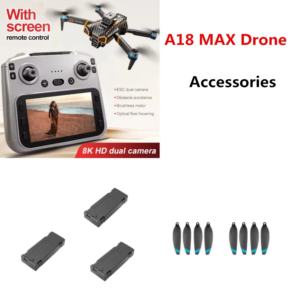 A18 MAX Drone Batterie 3,7 V 1800 mAh/Propeller Maple Leaf Verwenden Für A18 MAX Drone Original Zubehör A18 Drone teile Batterie