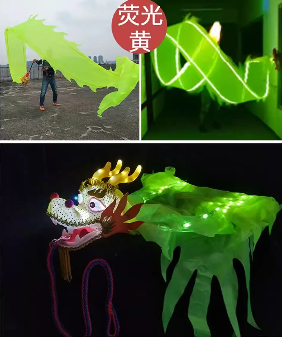 6/8/10 Meters Pure Color Dragon Dance Ribbon For Adults Fitness Dragon Stage Performance Festival Gifts New Year Dance
