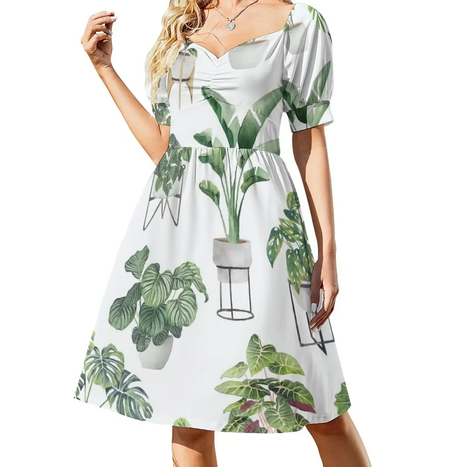 

Potted Plants Collection Short-Sleeved Dress wedding dresses for parties loose summer dress Dress for girls