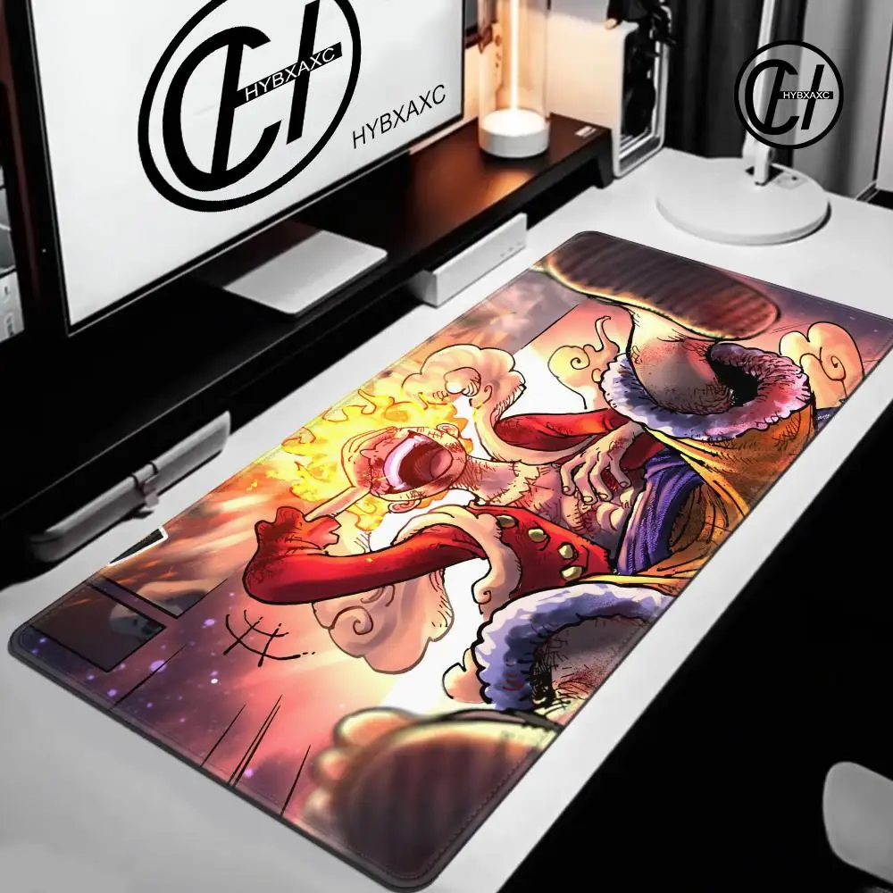 Luffys-Gear5 Desk Mat Large Mousepad Anime Mouse Pad O-One-PieceS Pc Accessories Gamer Keyboard Xxl Gaming Extended Mats