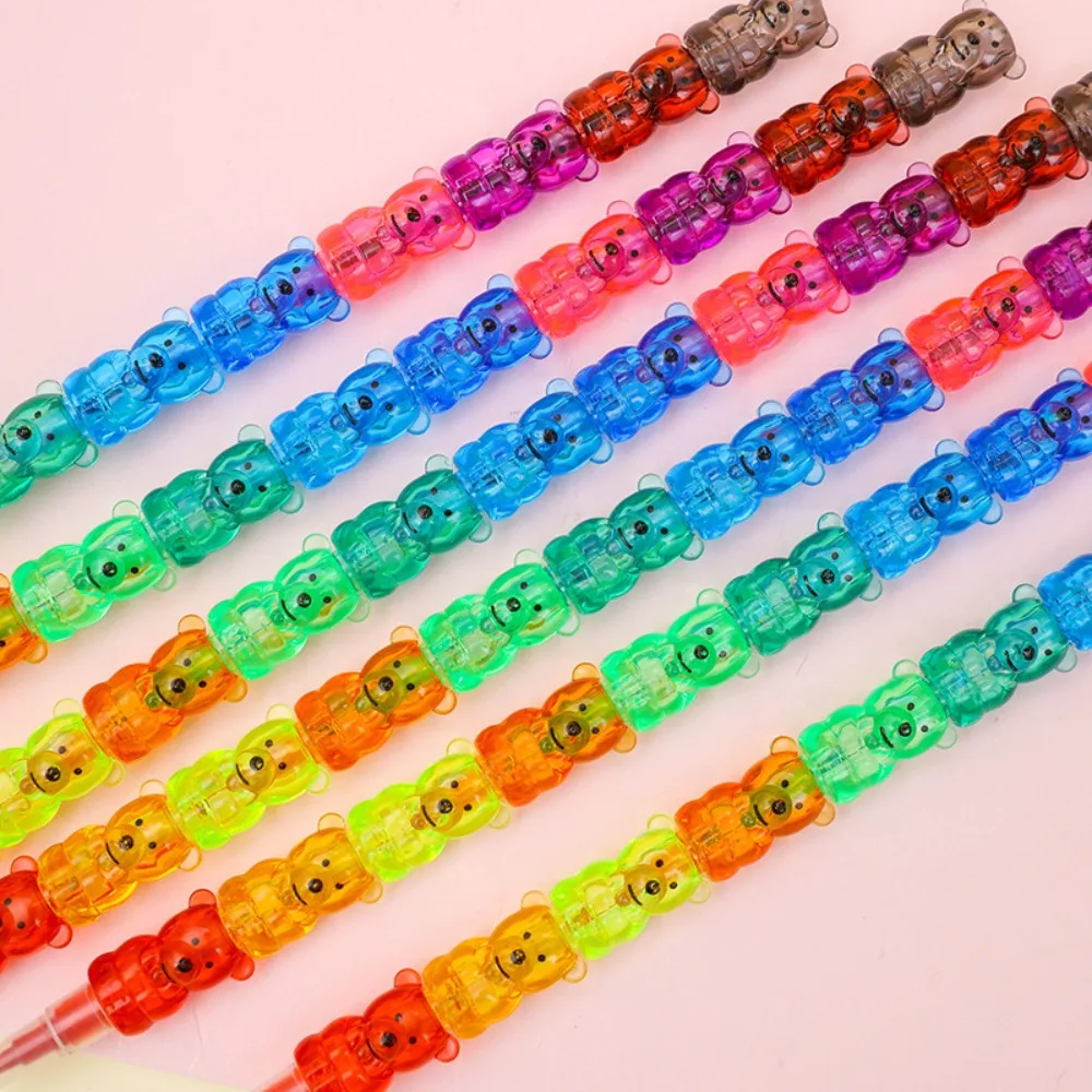 6–24 Stück Baustein-Bären-Stifte in 12 Farben für Geburtstagsfeiern, Karneval, Schulanfang, Geschenk, Schule, Kindergarten, Preis, Geschenkpaket – Detail 9