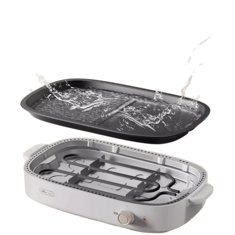 

Barbecue pot Electric baking pan Household barbecue oven Grilled fish pan Integrated indoor light smoke