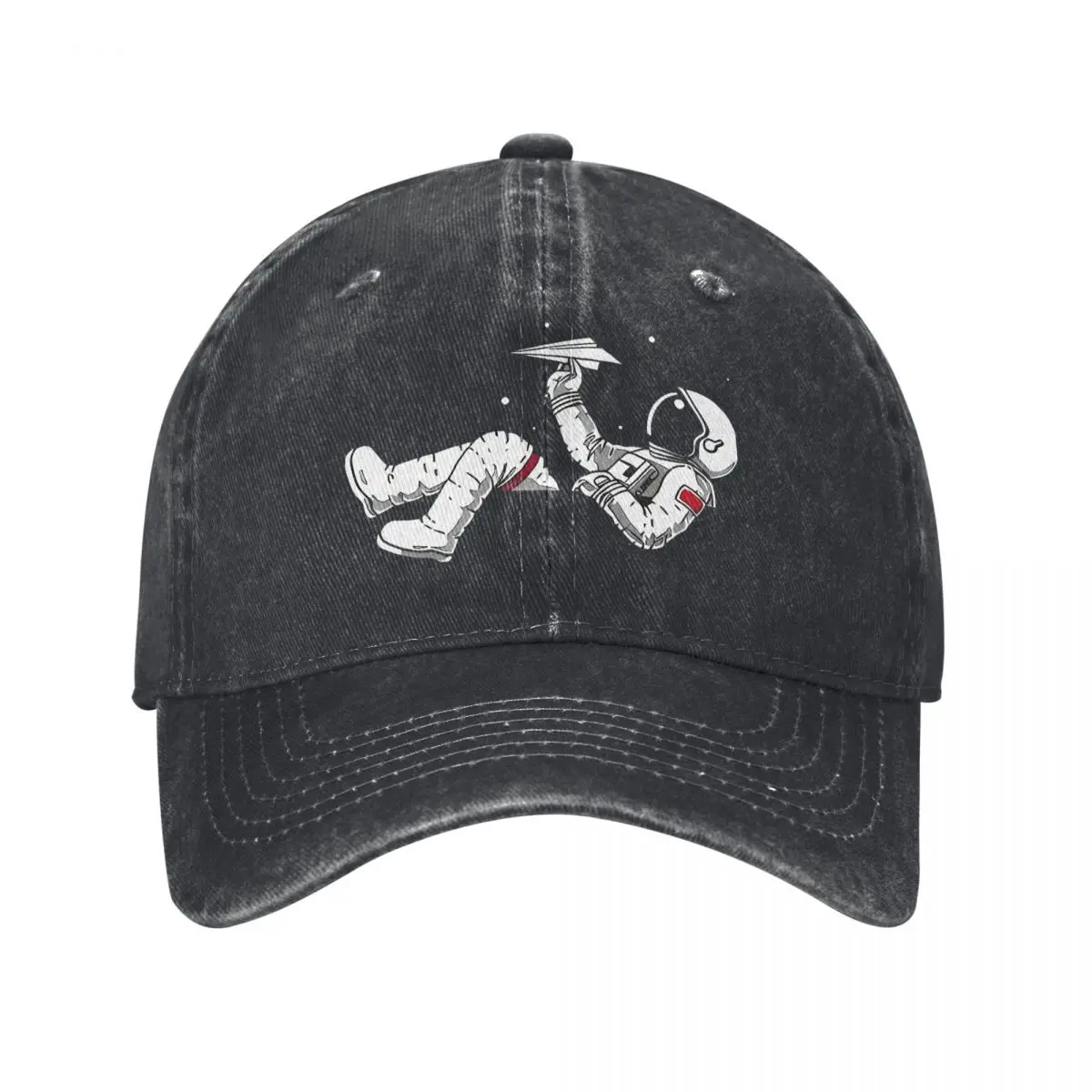 قبعة صيفية كاجوال من قماش الدنيم مطبوعة لرائد الفضاء، متينة لجميع المواسم، قبعة بيسبول نسائية صيفية