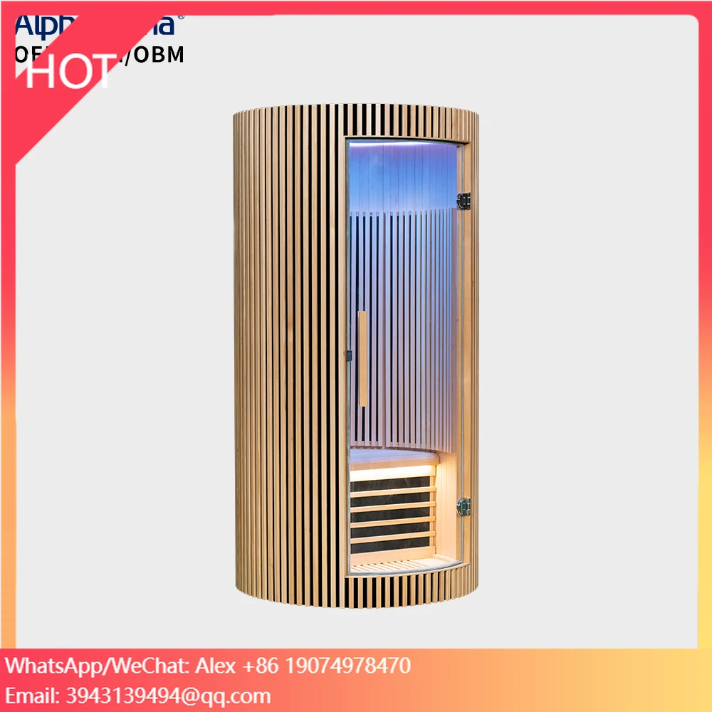 

Двухместная инфракрасная сауна из массива дерева для помещений с полным комплектом оборудования
